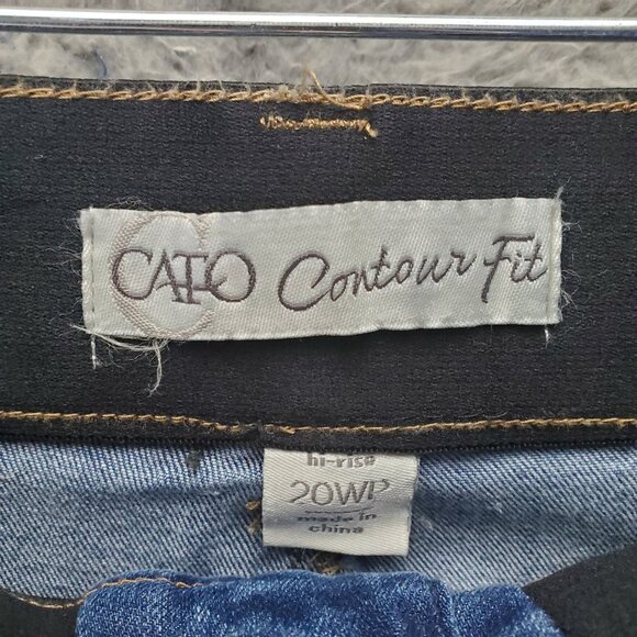 Cato Jeans Womens 20W Petite Blue Contour Fit Hourglass Bootcut Stretch *NWT* - Picture 5 of 16